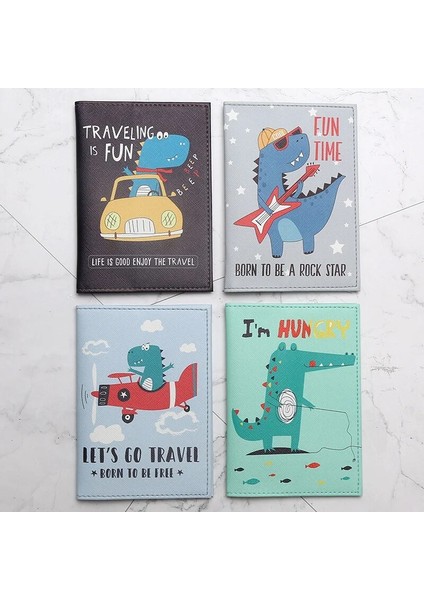 Kl-04 Karikatür Dinozor Desen Pasaport Tutucu Seyahat Depolama Malzemeleri Pasaport Belge Koruyucu (Yurt Dışından) fiyatları