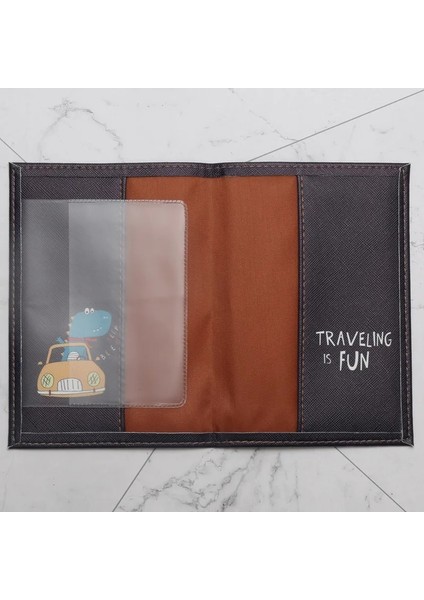 Kl-04 Karikatür Dinozor Desen Pasaport Tutucu Seyahat Depolama Malzemeleri Pasaport Belge Koruyucu (Yurt Dışından) fırsatları