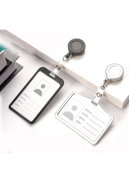 Gümüş 1 Adet Alüminyum Alaşımlı Çalışma Adı Kredi Kartı Sahipleri Iş Çalışma Kartı Kimlik Rozeti Kordon Tutucu Çanta Dikey Metal Kimlik Iş Çantası (Yurt Dışından) modelleri