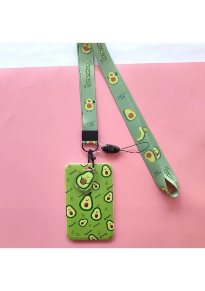 Stil 3 Yeni Moda Sevimli Çilek Avokado Ipi Kredi Kartı Kimlik Tutucu Çanta Öğrenci Kadın Seyahat Bankası Otobüs Kartvizit Kapağı Rozeti (Yurt Dışından)