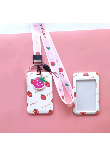 Stil 3 Yeni Moda Sevimli Çilek Avokado Ipi Kredi Kartı Kimlik Tutucu Çanta Öğrenci Kadın Seyahat Bankası Otobüs Kartvizit Kapağı Rozeti (Yurt Dışından) modelleri
