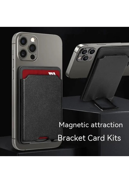 Turuncu 3mstick Üreticileri Doğrudan Satış Pu Deri Magsafe Manyetik Kart Çantası Cep Telefonu Standı Veya 3m Macun Masaüstü Tutucu (Yurt Dışından) fiyatları