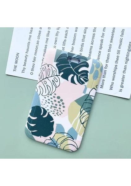 Hiçbir Dize No2 Iş Kimlik Yaka Kartı Kart Tutucu Kılıf Çanta Yeşil Bitki Kredi Kartı Kapağı Kordon Dize ile Öğrenci Otobüs Kartı Kol (Yurt Dışından)