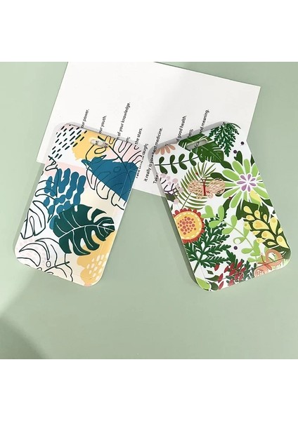 Hiçbir Dize No2 Iş Kimlik Yaka Kartı Kart Tutucu Kılıf Çanta Yeşil Bitki Kredi Kartı Kapağı Kordon Dize ile Öğrenci Otobüs Kartı Kol (Yurt Dışından) modelleri