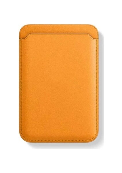 Sarı Taşınabilir Manyetik Kart Kılıfı Kılıf Arkası Telefon Kredi Kartları Tutucu Cüzdan Erkekler ve Kadınlar Için (Yurt Dışından)