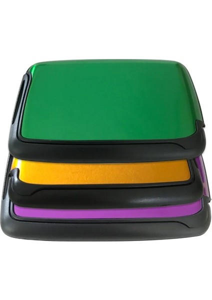 Mavi Alüminyum Banka Kartı Engelleme Sert Çanta Cüzdan Kredi Kartı Anti-Rfid Tarama Korumalı Kartlıklı Cüzdan Rfid Cüzdan Erkek Kadın (Yurt Dışından) indirimleri