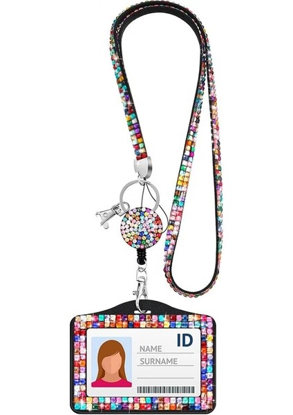 Mor Kordon Rozet Makarası Kart Kapağı Taklidi Rozet Tutucu Kristal Geri Çekilebilir Boyunluklar Çalışma Kartı Durumda Kimlik Adı Rozetleri Koruyucu Kılıf (Yurt Dışından) indirimleri