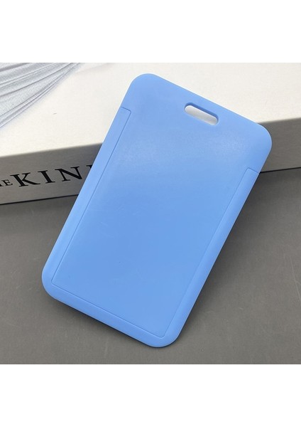 Açık Mavi Sıcak Plastik Kadın Erkek Kimlik Kredi Kartı Tutucu Cüzdan Moda Öğrenci Otobüsü Kimlik Iş Slayt Kart Kapak Tutucu Çanta Kılıfı (Yurt Dışından)