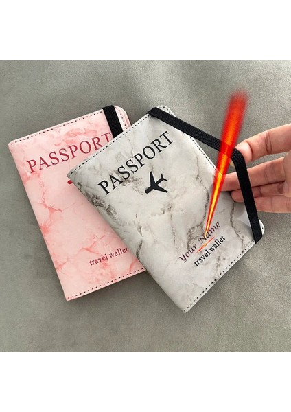 Pembe Kazımayı Adı Seyahat Kişiselleştirilmiş Pasaport Kapağı Düzlem Basit Kadın Erkek Seyahat Cüzdanı Özel Isimler Düğün Pasaport Çantası Çiftler Için Hediye (Yurt Dışından) fiyatları