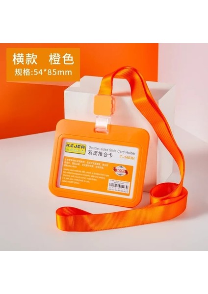 No.13 1 Adet Sevimli Çift Taraflı Kimlik Kartı Tutucu Yatay Şeffaf Su Geçirmez Yaka Kartı Tutucu Kimlik Kartı Tutucu Ofis Malzemeleri (Yurt Dışından)