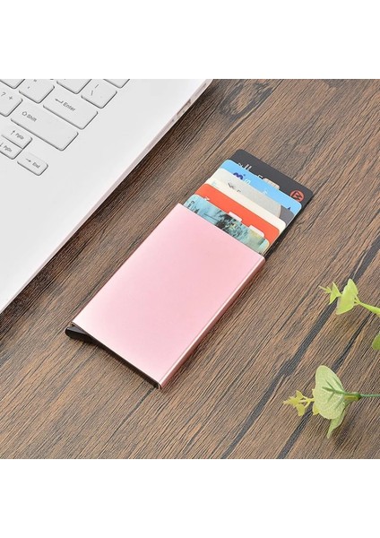 No.2 Anti-Hırsızlık Kimlik Kredi Kartı Tutucu Minimalist Ince Alüminyum Metal Cüzdan Cep Çantası Banka Kadın Erkek Kredi Kartı Kutusu (Yurt Dışından) indirimleri