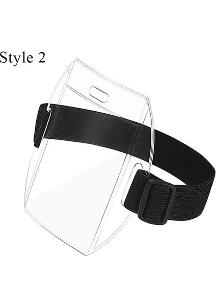 Stil A2 Kimlik Kartı Tutucu Fotoğraf Kol Bandı Elastik Kol Bandı Kredi Kartı Durumda Değişim Para Çantası Kol Bandı Şeffaf Bozuk Para Cüzdanı Saklama Çantası (Yurt Dışından)