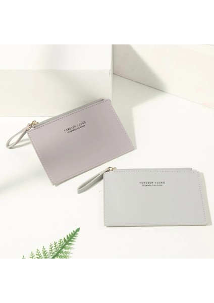 Pembe Kadın ve Erkek Kimlik Kartı Tutucu Pu Fermuarlı Para Küçük Çanta Kredi Kartı Tutucu Düz Renk Kartvizit Kılıfı Kartvizit Tutucu (Yurt Dışından) modelleri