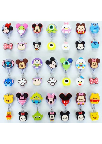 Stil 10 Mickey Minnie Silikon Kredi Kartı Tutucu Kadın Erkek Çocuk Öğrenci Geri Çekilebilir Rozet Makara Kimlik Adı Otobüs Kartı Rozeti Tutucu (Yurt Dışından) fiyatları