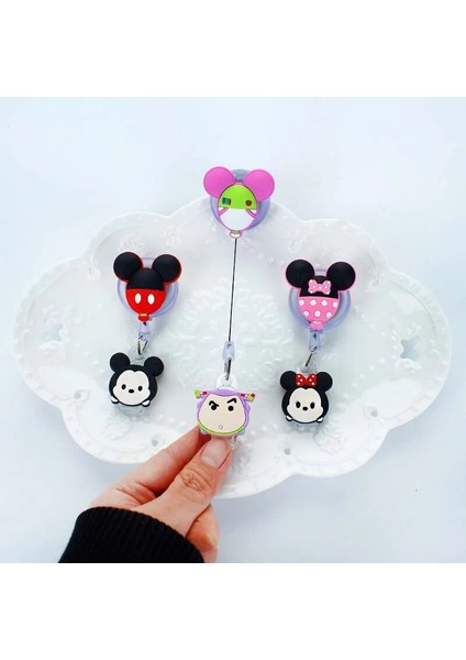 Stil 10 Mickey Minnie Silikon Kredi Kartı Tutucu Kadın Erkek Çocuk Öğrenci Geri Çekilebilir Rozet Makara Kimlik Adı Otobüs Kartı Rozeti Tutucu (Yurt Dışından) modelleri