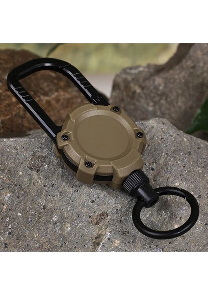 Kahverengi 1 Adet Anti-Kayıp Ağır Hizmet Tipi Manyetik Geri Çekilebilir Çekme Anahtarlık Dış Mekan Için Kolay Çekilebilen Toka (Yurt Dışından)