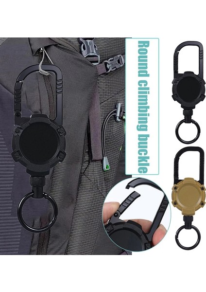 Kahverengi 1 Adet Anti-Kayıp Ağır Hizmet Tipi Manyetik Geri Çekilebilir Çekme Anahtarlık Dış Mekan Için Kolay Çekilebilen Toka (Yurt Dışından) fırsatları