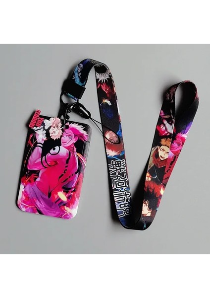 Zs-C 1 Takım Japon Animesi Kart Kılıfları Kart Kordon Anahtar Kordon Rozeti Kimlik Kartları Sahipleri Boyun Askıları Anahtarlıklar Itadori Yuji Gojo Satoru (Yurt Dışından)