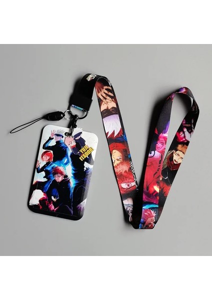 Zs-C 1 Takım Japon Animesi Kart Kılıfları Kart Kordon Anahtar Kordon Rozeti Kimlik Kartları Sahipleri Boyun Askıları Anahtarlıklar Itadori Yuji Gojo Satoru (Yurt Dışından) modelleri