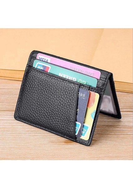 Kahve Süper Ince Yumuşak Cüzdan 100% Hakiki Deri Mini Kredi Kartı Tutucu Çoklu Yuvaları Bozuk Para Cüzdanı Cüzdan Çanta Kart Sahipleri Erkek Cüzdan (Yurt Dışından) modelleri