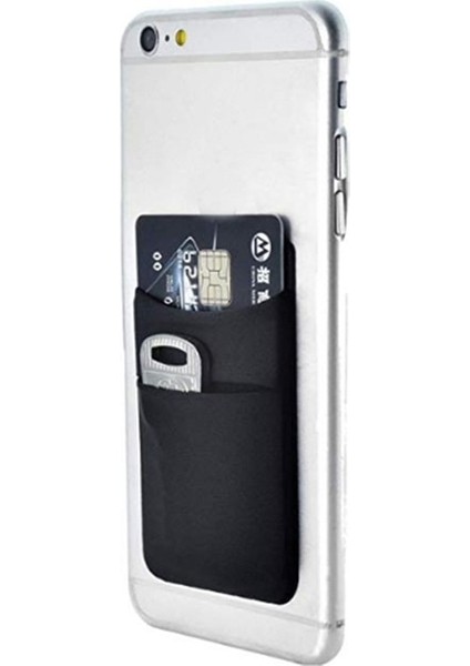 Stil 6 Erkek Kadın Kimlik Kredi Kartı Tutucu Elastik Silikon Cep Telefonu Cep Kendinden Yapışkanlı Etiket Kart Kollu Telefon Cüzdan Kılıf Sopa (Yurt Dışından)