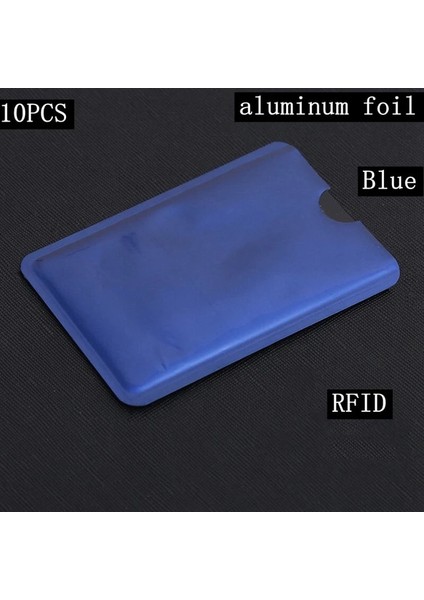 Mavi 10 Adet/grup Şeffaf Kart Koruyucu Kollu 60*93MM Kimlik Kartı Tutucu Cüzdan Çanta Iş Kredi Kartı Koruyucu Kapak Çanta (Yurt Dışından)