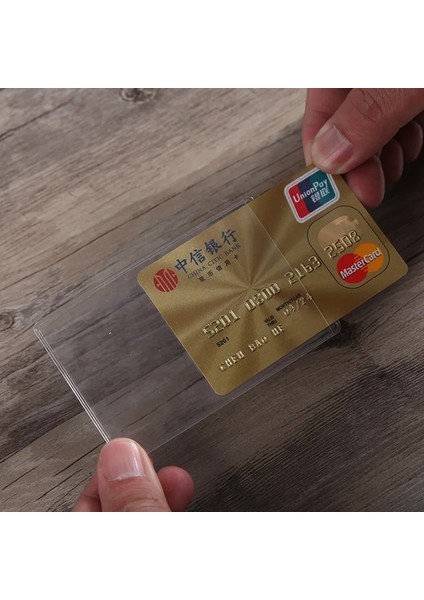 Mavi 10 Adet/grup Şeffaf Kart Koruyucu Kollu 60*93MM Kimlik Kartı Tutucu Cüzdan Çanta Iş Kredi Kartı Koruyucu Kapak Çanta (Yurt Dışından) modelleri