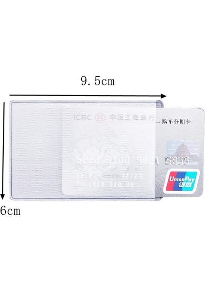 Mavi 10 Adet/grup Şeffaf Kart Koruyucu Kollu 60*93MM Kimlik Kartı Tutucu Cüzdan Çanta Iş Kredi Kartı Koruyucu Kapak Çanta (Yurt Dışından) fırsatları