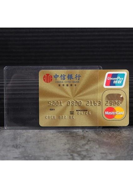 Mavi 10 Adet/grup Şeffaf Kart Koruyucu Kollu 60*93MM Kimlik Kartı Tutucu Cüzdan Çanta Iş Kredi Kartı Koruyucu Kapak Çanta (Yurt Dışından) indirimleri