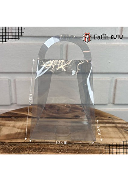 Şeffaf Asetat Çanta 12x10x6 cm 10 Adet Demonte Parti Malzemesi fırsatları