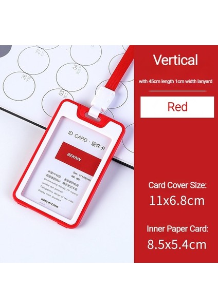 Kırmızı Halatlı Çalışma Kartı Sahipleri Öğrenci Plastik Kart Tutucu Çalışan Adı Kimliği Kartvizit Kapağı Dizeli Iş Kimlik Rozeti (Yurt Dışından)