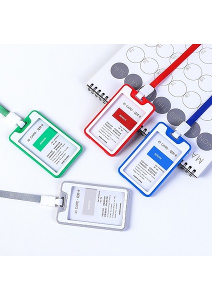 Kırmızı Halatlı Çalışma Kartı Sahipleri Öğrenci Plastik Kart Tutucu Çalışan Adı Kimliği Kartvizit Kapağı Dizeli Iş Kimlik Rozeti (Yurt Dışından) modelleri