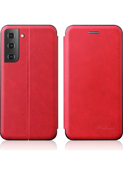 Samsung Galaxy S22 Ultra 5g Için Manyetik Retro Deri Kılıf (Yurt Dışından)