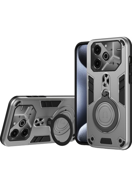 Tecno Pova 6 Için Halka Tutucu Pc Hibrit Tpu Kılıf (Yurt Dışından)