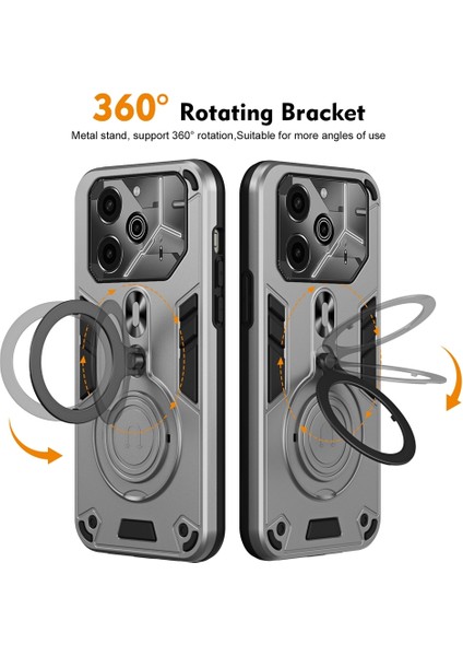 Tecno Pova 6 Için Halka Tutucu Pc Hibrit Tpu Kılıf (Yurt Dışından) fırsatları