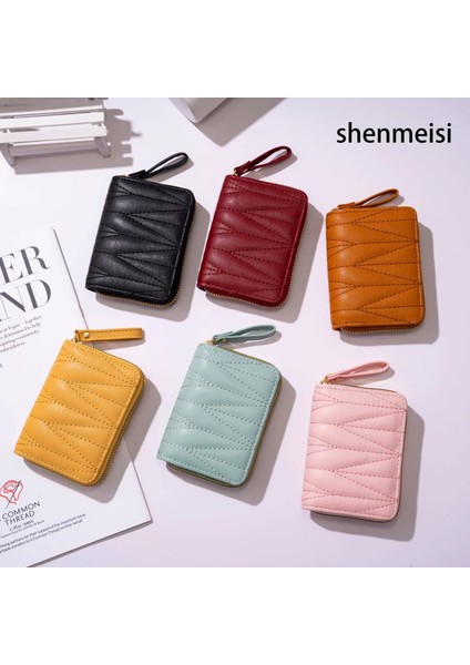 Sarı Yeni Kadın Süper Ince Yumuşak Cüzdan Kredi Kartı Anti-Mıknatıslığı Giderici Çanta Kart Sahipleri Moda Kadın Fermuar Çoklu Kart Büyük Kapasiteli (Yurt Dışından) fiyatları