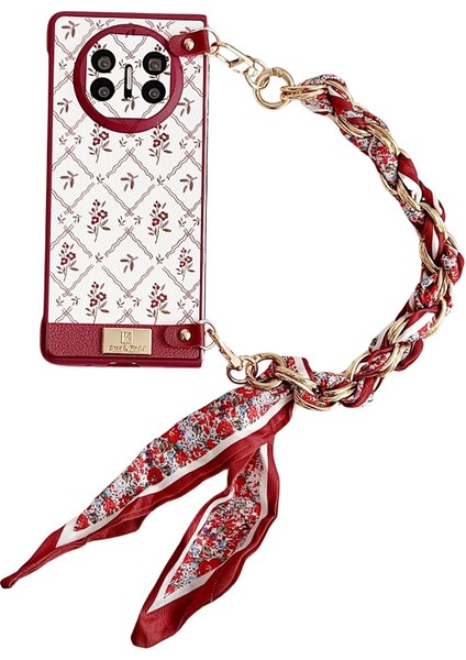 Huawei Mate X5 Için Şans Çiçeği Desenli Askı Kılıfı (Yurt Dışından)