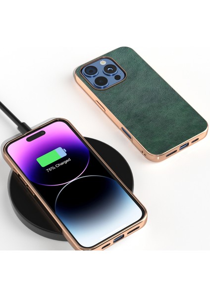 iPhone 16 Pro Için Çift Renkli Lichi Doku Kılıfı (Yurt Dışından) modelleri