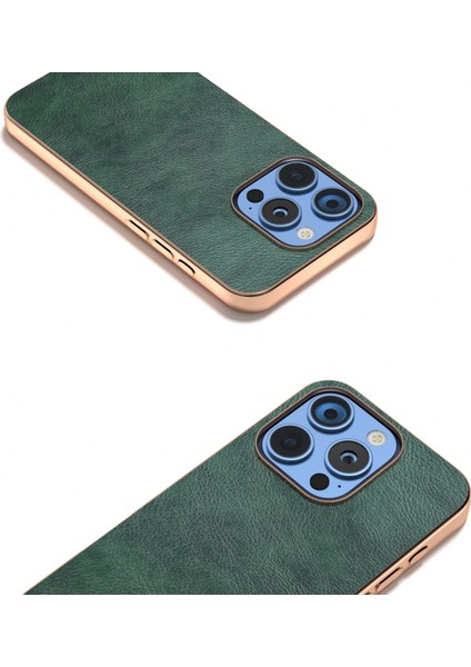 iPhone 16 Pro Için Çift Renkli Lichi Doku Kılıfı (Yurt Dışından) fırsatları