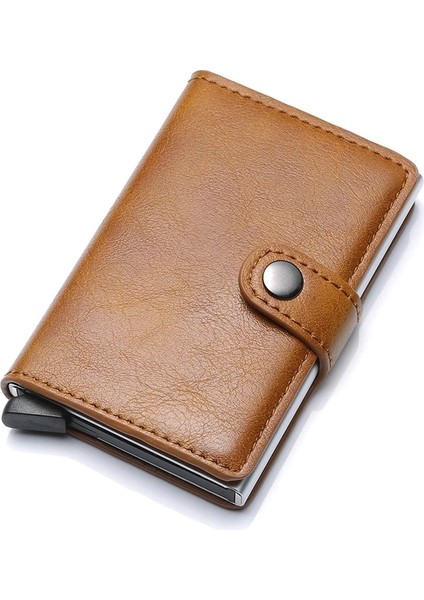 Kahverengi Yeni Rfid Mini Erkek Kart Cüzdan Yüksek Kaliteli Karbon Fiber Kart Sahibinin Küçük Erkek Cüzdan Ince Para Çantası Erkek Çantalar (Yurt Dışından) fiyatları