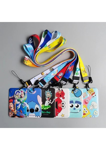 St-2 1 Takım Animedisney Dikiş Pvc Kart Kılıfları Kart Kordon Anahtar Kordon Cosplay Rozeti Kimlik Kartları Tutucu (Yurt Dışından) fiyatları