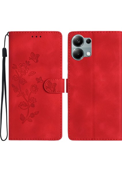 Redmi Note 13 Pro 4g Için Çiçek Kabartmalı Pu Kılıf (Yurt Dışından)