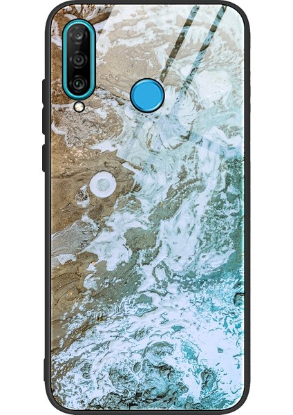 Huawei P30 Lite / Nova 4e Için Mermer Gl Kılıf (Yurt Dışından)