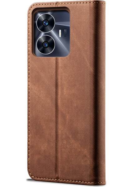 Realme C55 Için Denim Doku Pu Kılıf (Yurt Dışından) indirimleri