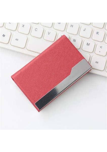 Kırmızı Profesyonel Kartvizitlik Manyetik Toka ile Ince Paslanmaz Çelik Cep Işletme Adı Kart Taşıma Çantası (Yurt Dışından) indirimleri