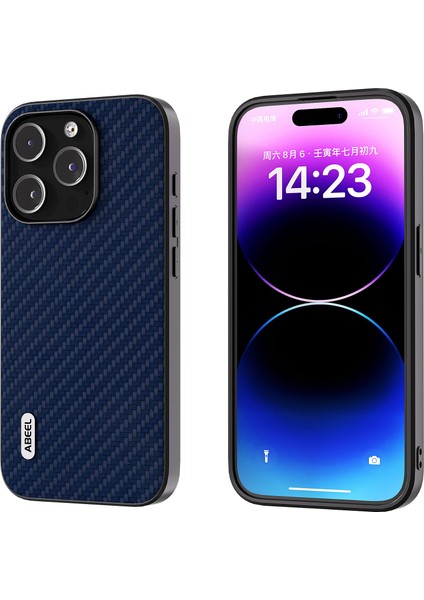 iPhone 14 Pro Için Abe Karbon Fiber Dokulu Kılıf (Yurt Dışından)