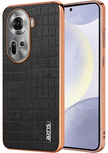 Oppo RENO11 Global Için Azns Timsah Dokulu Kılıf (Yurt Dışından)