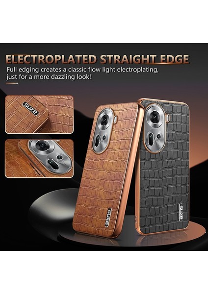 Oppo RENO11 Global Için Azns Timsah Dokulu Kılıf (Yurt Dışından) modelleri