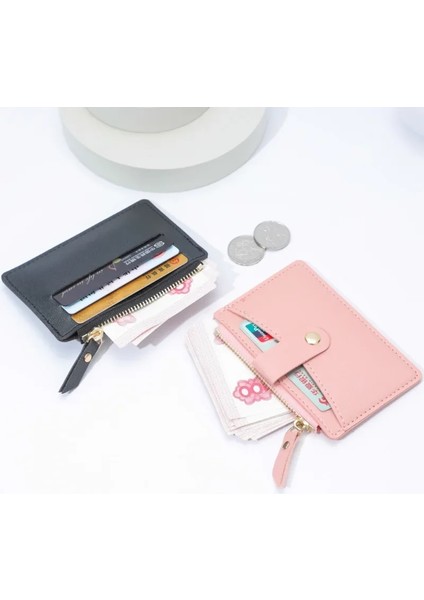 Pembe Yeni Niş Tasarım Kart Çantası Para Cüzdan Çoklu Kart Cüzdan Kadın Ins Şeker Renk Küçük Taze Kart Kılıfı (Yurt Dışından) modelleri