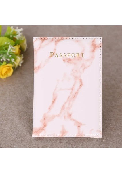 B Tarzı Kırmızı 2023 Mermer Seyahat Pasaport Bilet Klip Tutucu Cüzdan Kadın Erkek Banka Kredi Kartı Tutucu Çanta Moda Pasaport Kapağı (Yurt Dışından)